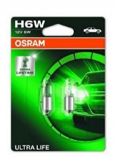 64132ULT-02b OSRAM ЛАМПА 6W 12V BAX9S 10XBLI2LF ULTRALIFE