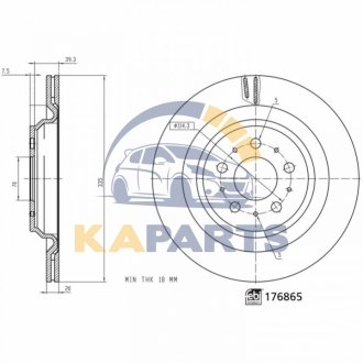 176865 FEBI BILSTEIN Гальмівний диск TESLA Model 3 "R "17>>