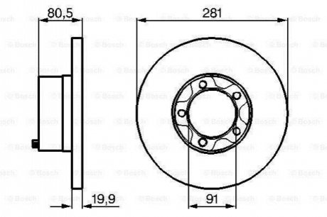 0986478138 BOSCH Гальмівний диск VW Serie LT F