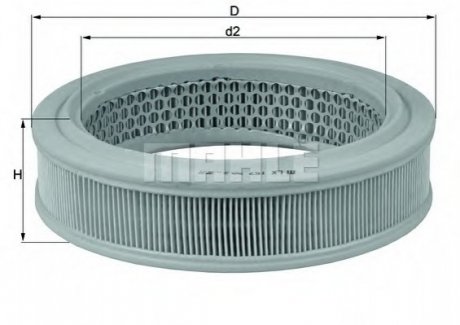 LX157 MAHLE / KNECHT Фільтр повітряний Mahle Fiat