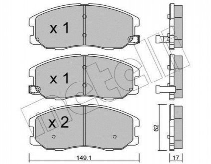 22-0778-0 Metelli Комплект гальмівних колодок (дискових)