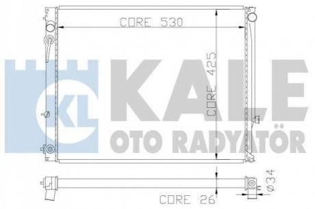 368500 KALE OTO RADYATOR KALE FIAT Радиатор охлаждения Scudo 04-,Citroen C8,Jumpy,Peugeot 807,Expert 1.6/2.0HDI 02-