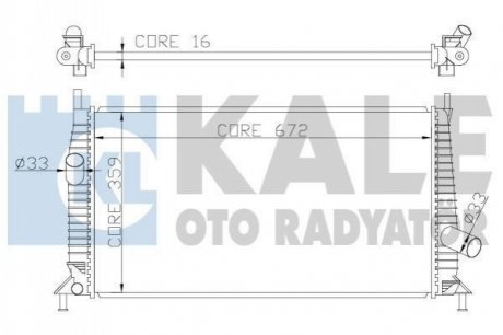 356300 KALE OTO RADYATOR KALE VOLVO Радиатор охлаждения C30/70,S40 II,V50,Ford C-Max,Focus II,Mazda 3 1.3/2.0 03-