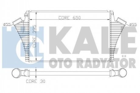 346000 KALE OTO RADYATOR KALE OPEL интеркулер Signum,Vectra C,Saab 9-3,Cadillac BLS 2.0 16V Turbo/2.2DTI 16V 02-