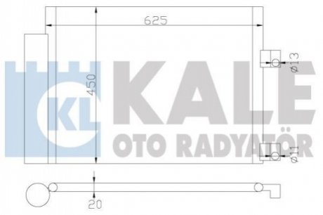 377300 KALE OTO RADYATOR KALE CITROEN Радиатор кондиционера C8,Jumpy,Fiat Ulysse,Peugeot 807,Expert 02-