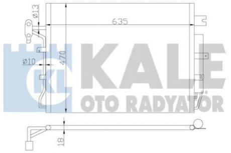 378000 KALE OTO RADYATOR KALE LANDROVER Радиатор кондиционера Discovery III,Range Rover Sport 2.7TD 04-