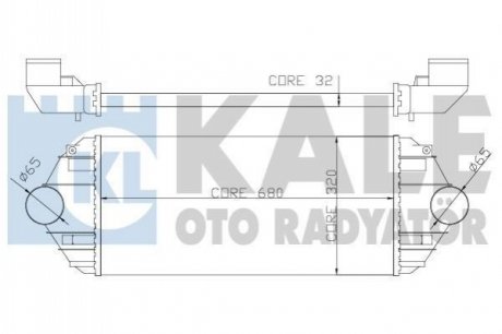 344500 KALE OTO RADYATOR KALE CITROEN Интеркулер Evasion,Jumpy,Fiat Scudo,Peugeot 806,Expert 1.9/2.1d