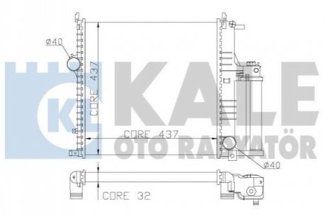 352100 KALE OTO RADYATOR KALE FIAT Радиатор охлаждения Grande Punto 1.3d 08-,Opel Corsa D 1.0/1.4 06-