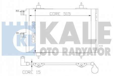 385600 KALE OTO RADYATOR KALE CITROEN Радиатор кондиционера (без датчика тиску) C4 I,C5 I,Peugeot 307