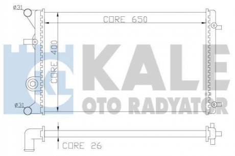 366400 KALE OTO RADYATOR KALE VW Радиатор охлаждения Audi A3,Seat,Skoda Octavia I,Golf IV,Bora