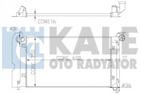 366800 KALE OTO RADYATOR KALE TOYOTA Радиатор охлаждения с АКПП Avensis,Corolla 1.4/1.8 01-