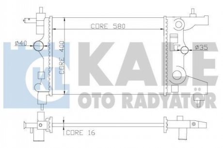 355200 KALE OTO RADYATOR KALE OPEL Радиатор охлаждения Astra J,Chevrolet Cruze 1.6/1.8 09-