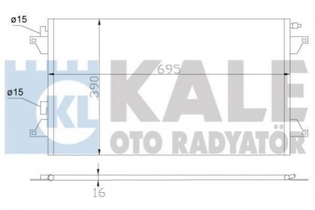 382500 KALE OTO RADYATOR KALE RENAULT Радиатор кондиционера Laguna I/II 99-,Vel Satis 02-