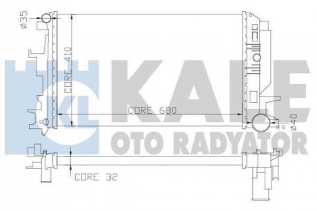 373900 KALE OTO RADYATOR KALE DB Радиатор охлаждения Sprinter,VW Crafter 2.2/3.5CDI 06-