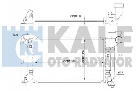 366900 KALE OTO RADYATOR KALE TOYOTA Радиатор охлаждения Avensis,Corolla 1.4/1.8 01-