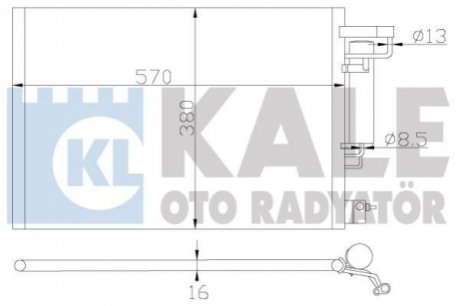 342870 KALE OTO RADYATOR KALE FORD Радиатор кондиционера с осушителем Fiesta VI 08-