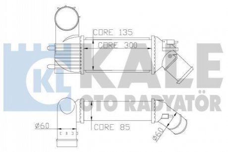 343600 KALE OTO RADYATOR KALE CITROEN Интеркулер C5 I,II,Peugeot 406,607 2.0/2.2HDI