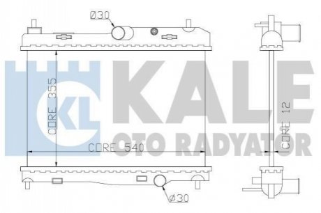 356100 KALE OTO RADYATOR KALE FORD Радиатор охлаждения B-Max,Fiesta VI 1.25/1.4 08-