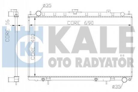 342045 KALE OTO RADYATOR KALE NISSAN Радиатор охлаждения Maxima QX IV 2.0/3.0 00-