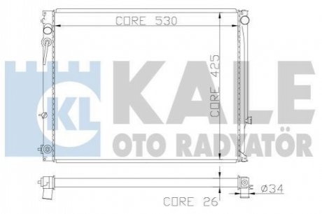 363600 KALE OTO RADYATOR KALE OPEL Радиатор охлаждения Combo Tour,Corsa C 1.4/1.8