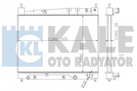 366000 KALE OTO RADYATOR KALE TOYOTA Радиатор охлаждения с АКПП Yaris 1.3/1.5 99-