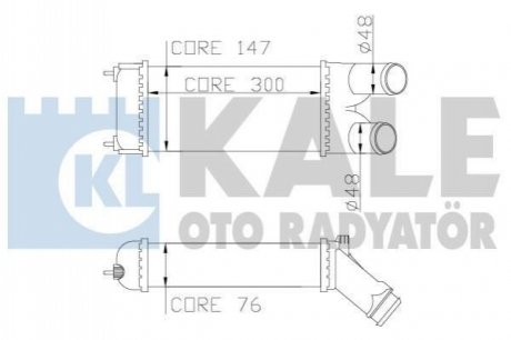 344400 KALE OTO RADYATOR KALE CITROEN Интеркулер Berlingo 08-,Partner 1.6HDI 05-