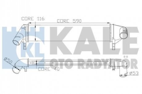 345085 KALE OTO RADYATOR Интеркулер Renault Logan (05-) (345085) KALE OTO RADYATOR