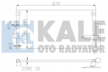 386900 KALE OTO RADYATOR Радиатор кондиционера Honda Civic VIII (386900) KALE OTO RADYATOR