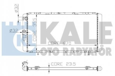 208500 KALE OTO RADYATOR KALE RENAULT Радиатор охлаждения R21,Espace I 1.9D/2.2