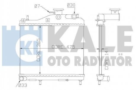 358200 KALE OTO RADYATOR KALE HYUNDAI Радиатор охлаждения Accent II 1.5CRDi 02-