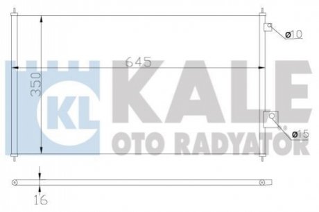 380300 KALE OTO RADYATOR KALE HONDA Радиатор кондиционера Civic VII 1.4/1.6 01-