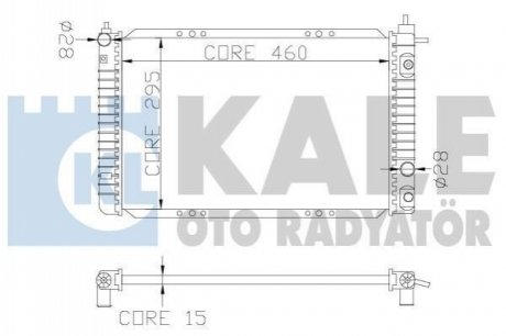 342260 KALE OTO RADYATOR KALE DAEWOO Радиатор охлаждения Matiz 0.8 98- (АКПП)