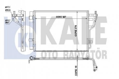 342535 KALE OTO RADYATOR KALE KIA Радиатор кондиционера Cerato II 1.6/2.0 09-