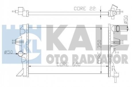 363500 KALE OTO RADYATOR KALE OPEL Радиатор охлаждения Astra G,Zafira 1.4/2.2