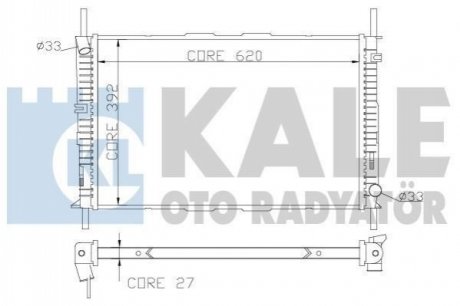 368700 KALE OTO RADYATOR KALE FORD Радиатор охлаждения Mondeo III 1.8/2.0 00-