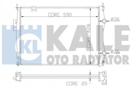 342055 KALE OTO RADYATOR KALE NISSAN Радиатор охлаждения Qashqai 1.6/2.0 07-