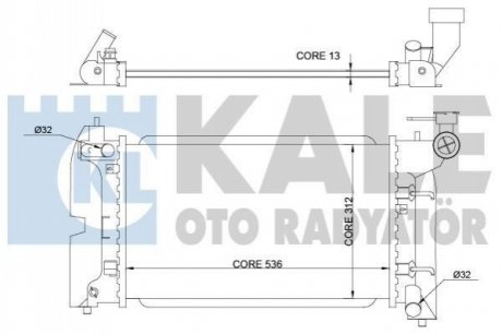 366200 KALE OTO RADYATOR KALE TOYOTA Радиатор охлаждения Corolla 1.4/1.6 01-