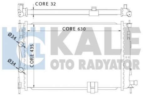 342060 KALE OTO RADYATOR KALE NISSAN Радиатор охлаждения Qashqai 2.0dCi 07-