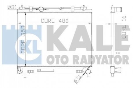 342140 KALE OTO RADYATOR KALE TOYOTA Радиатор охлаждения Yaris 1.4 D-4D 05-