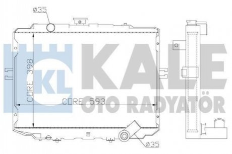 342295 KALE OTO RADYATOR KALE HYUNDAI Радиатор охлаждения H100,H-1 2.5D 97-