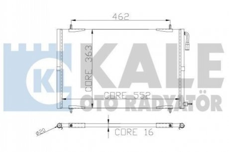 248100 KALE OTO RADYATOR KALE PEUGEOT Радиатор кондиционера 552X363X16 206