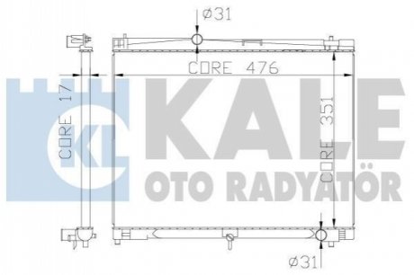 342215 KALE OTO RADYATOR KALE TOYOTA Радиатор охлаждения Yaris 1.0/1.3 05-