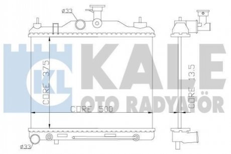 369600 KALE OTO RADYATOR KALE HYUNDAI Радиатор охлаждения Getz 1.3/1.4 02-