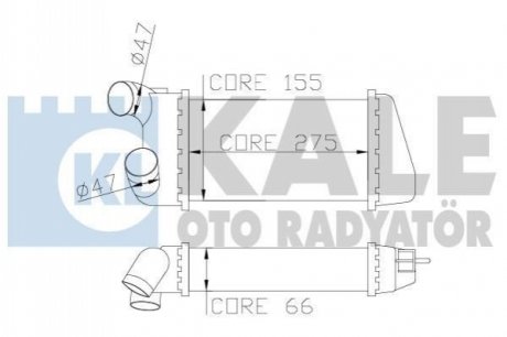 344100 KALE OTO RADYATOR KALE CITROEN Интеркулер C2/3,Peugeot 1007 1.4HDI