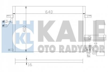 377100 KALE OTO RADYATOR KALE CHEVROLET Радиатор кондиционера Lacetti 05-