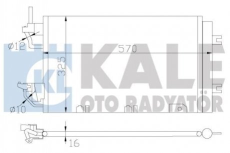 393500 KALE OTO RADYATOR Радиатор кондиционера Opel Astra H, Astra H Gtc, Zafira B (393500) KALE OTO RADYATOR