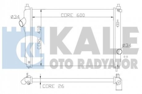 355100 KALE OTO RADYATOR KALE CHEVROLET Радиатор охлаждения Aveo 1.4 08-