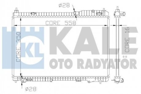 356000 KALE OTO RADYATOR KALE FORD Радіатор охолодження Fiesta VI 1.4 08-