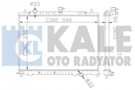 374300 KALE OTO RADYATOR KALE KIA Радиатор охлаждения Rio II 1.5CRDi 05-