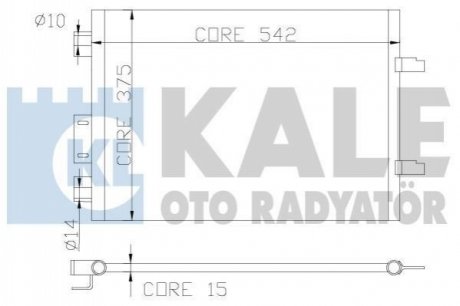 342835 KALE OTO RADYATOR KALE RENAULT Радиатор кондиционера Clio II 01-